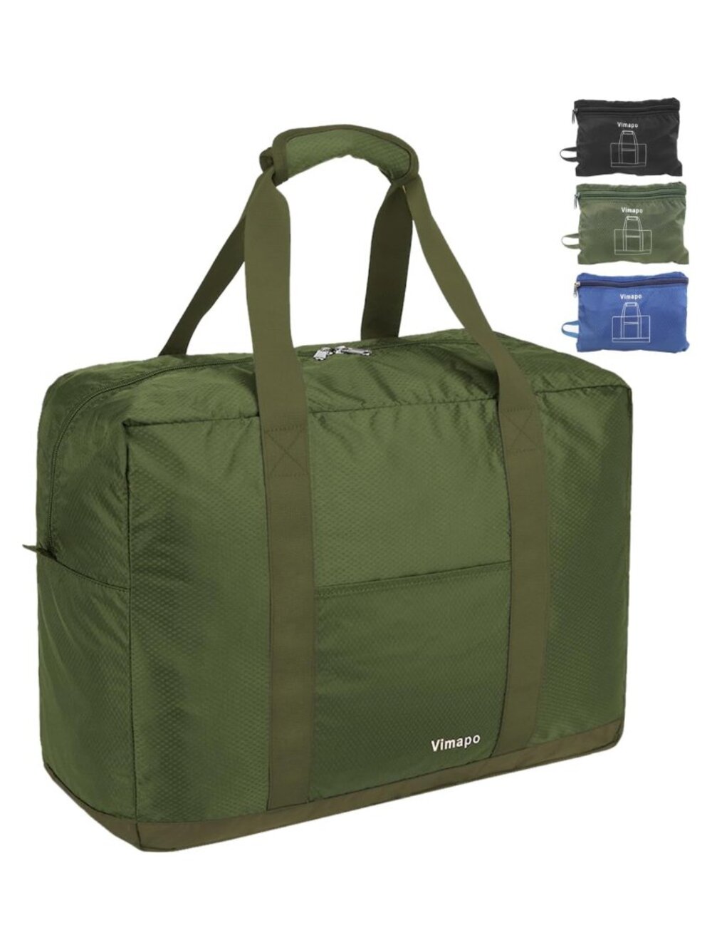 Foldable Travel Duffle Bag 40L Nylon Trolley Sleeve Weekender Gym Bag